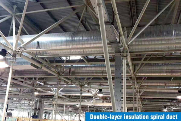 Double-layer insulation spiral duct